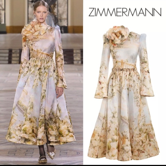 ZIMMERMANN Lyrical Floral Appliqué Dress - Picture 12 of 16